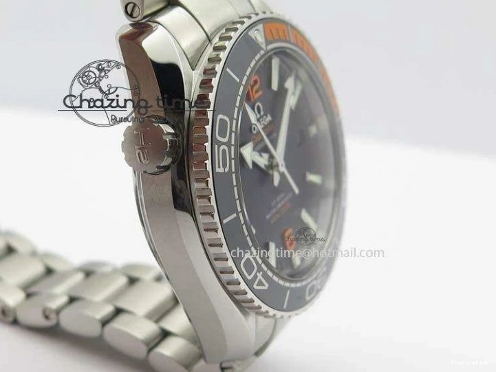 0404 Trendy 2016 Planet Ocean 43.5mm SS V6F Best Edition Black Dial On SS Bracelet A 8210